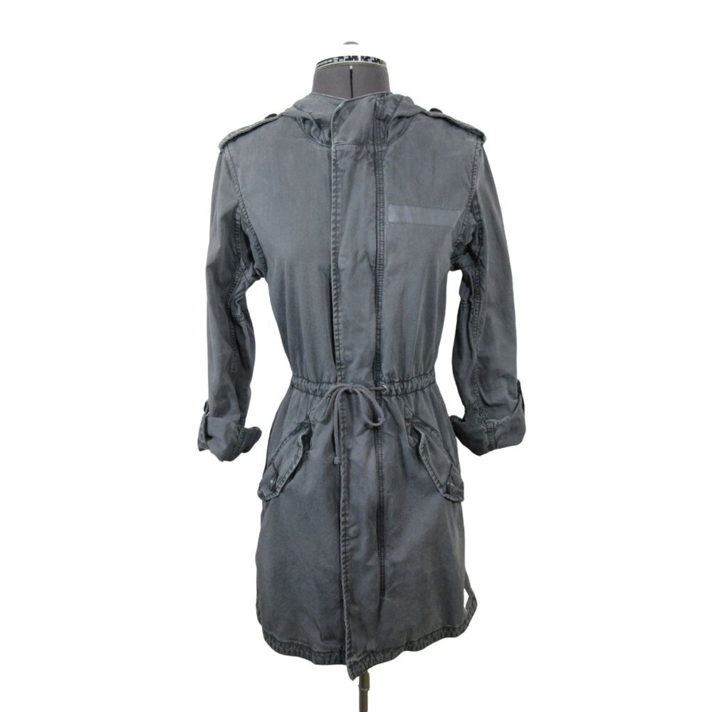 Tna Aritzia‎ women's hooded loose fit distressed military utility jacket XXS